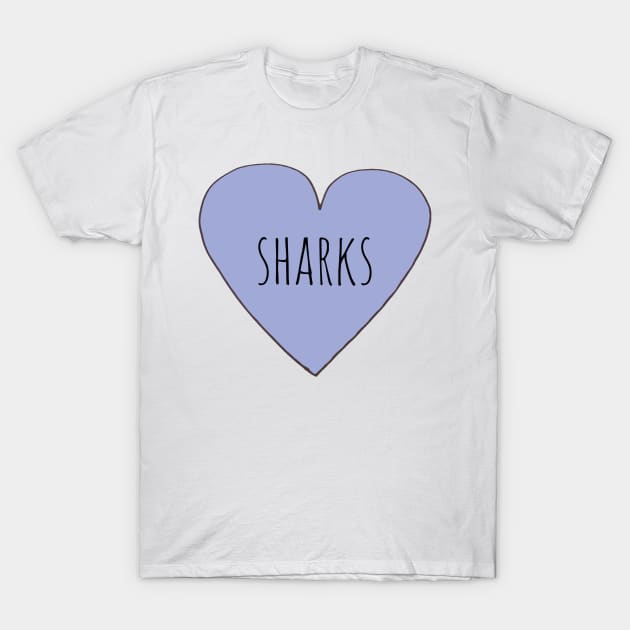 I LOVE SHARKS T-Shirt by wanungara